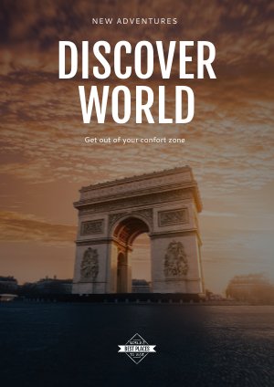 Modelo e Design de Folheto de Passeios Turísticos