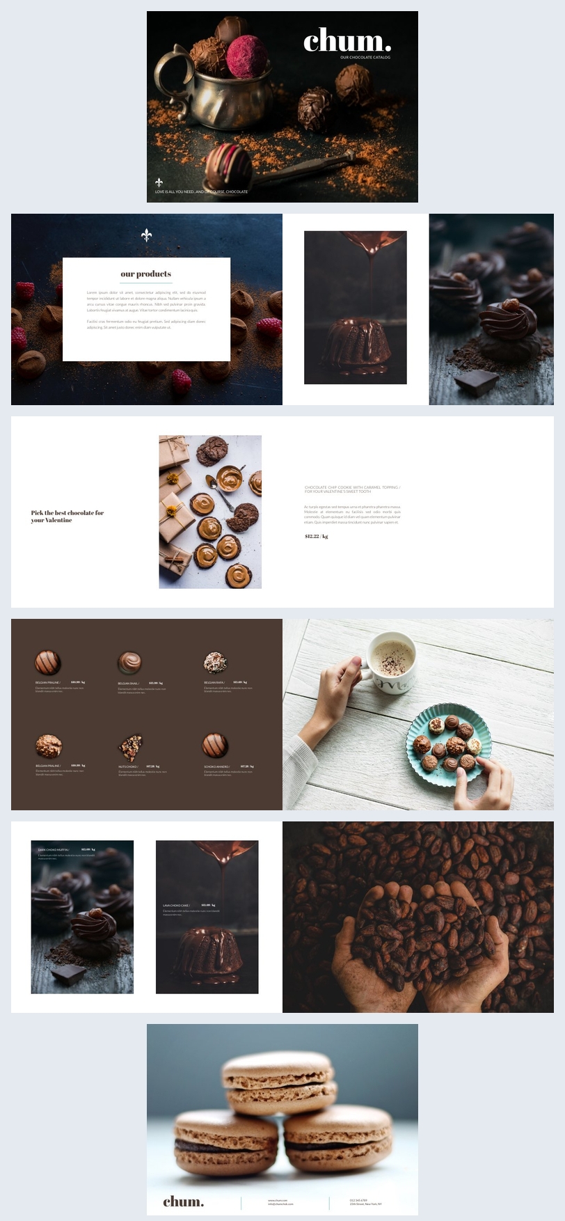 Atemberaubende Schokoladen-Broschürenvorlage