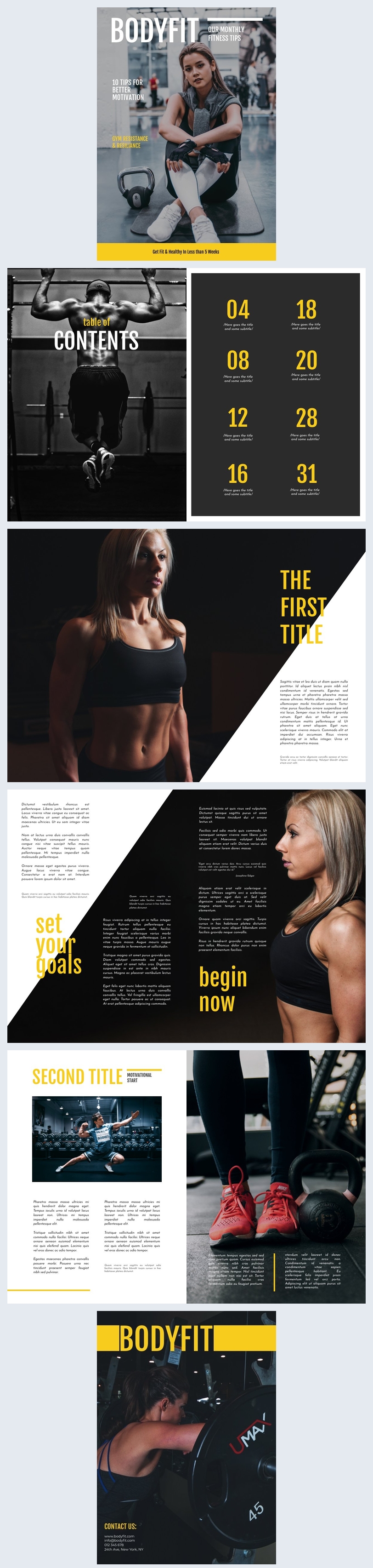 Fitness Magazine Template