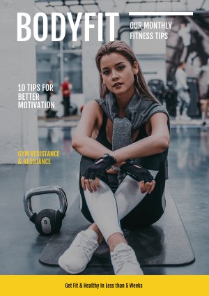 Modèle de magazine fitness