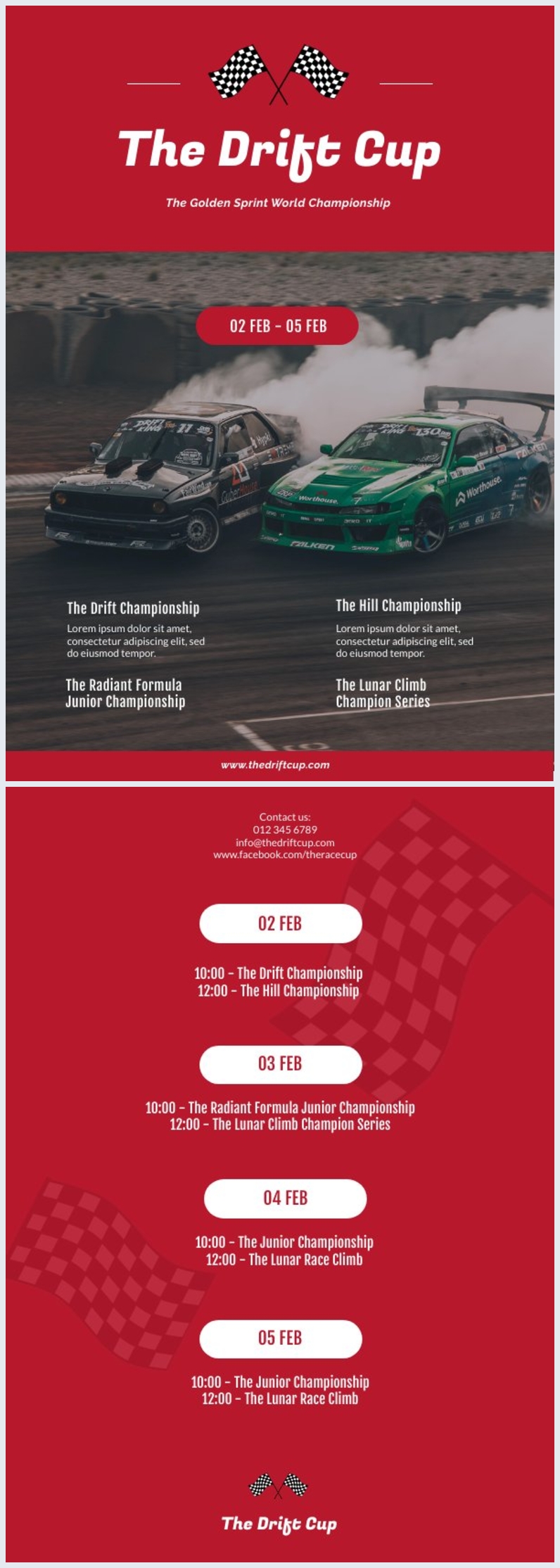 Car Racing Program Flyer Template