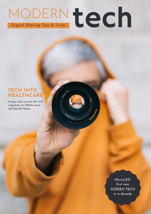 Modèle de magazine moderne high-tech