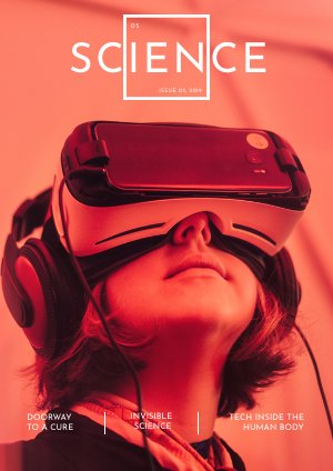 Modèle coloré de magazine scientifique