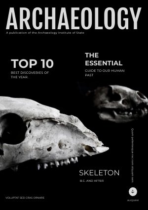 Modèle de magazine science et archéologie