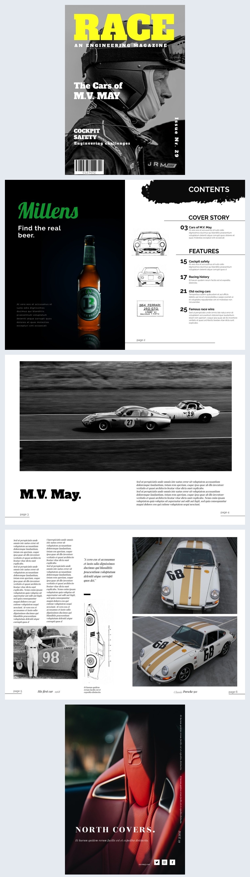 Single Magazine Layouts Racing Free: Car Racing Magazine Template - Flipsnack