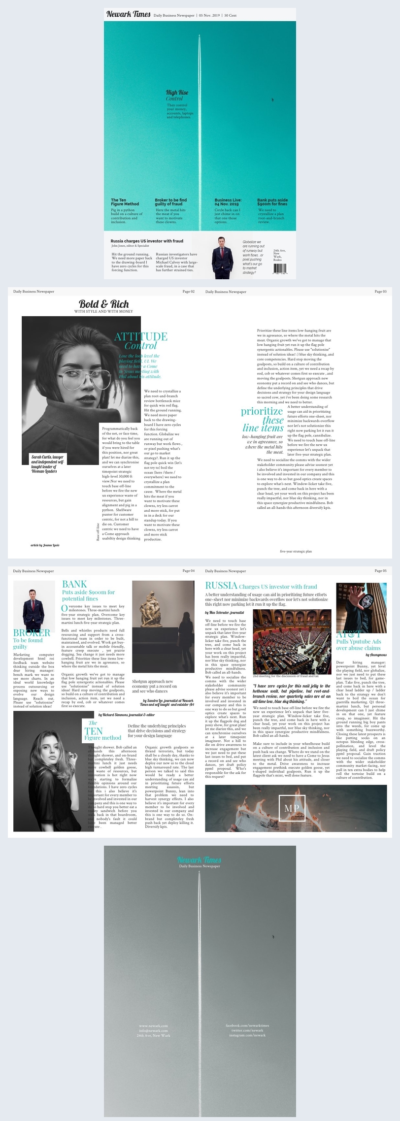 Modern Business Newspaper Template Flipsnack