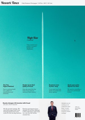 Plantilla moderna para periódico de negocios