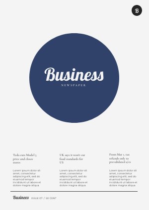 Plantilla gratuitas para periódico de negocios