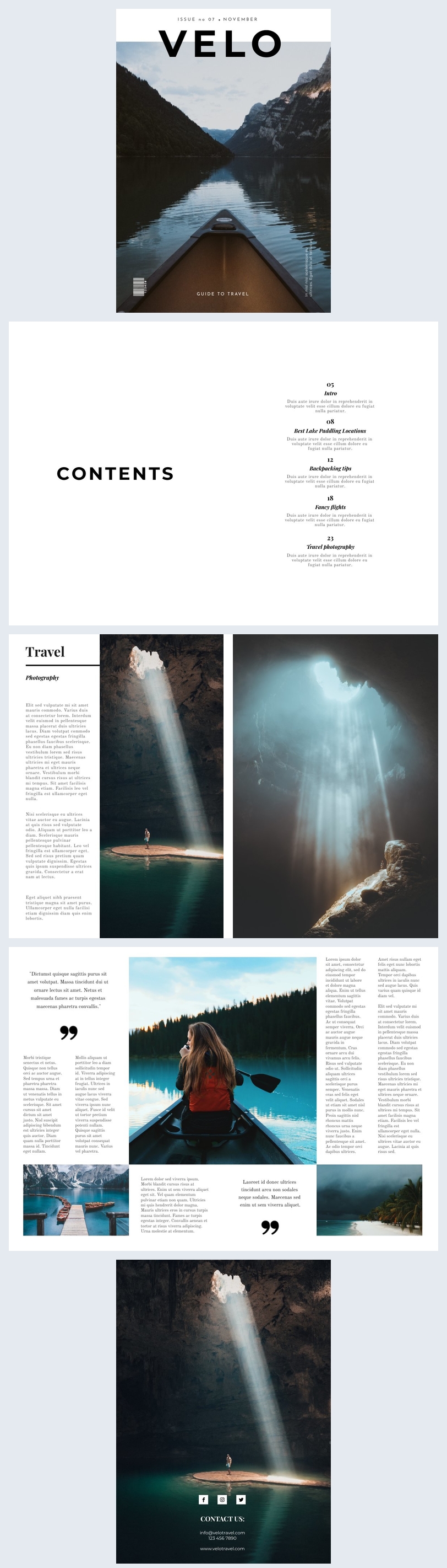 Minimalist Travel Magazine Template Flipsnack