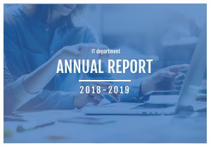 Blue Annual Report Template