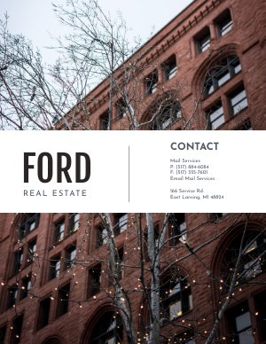 Real Estate Marketing Brochure Template