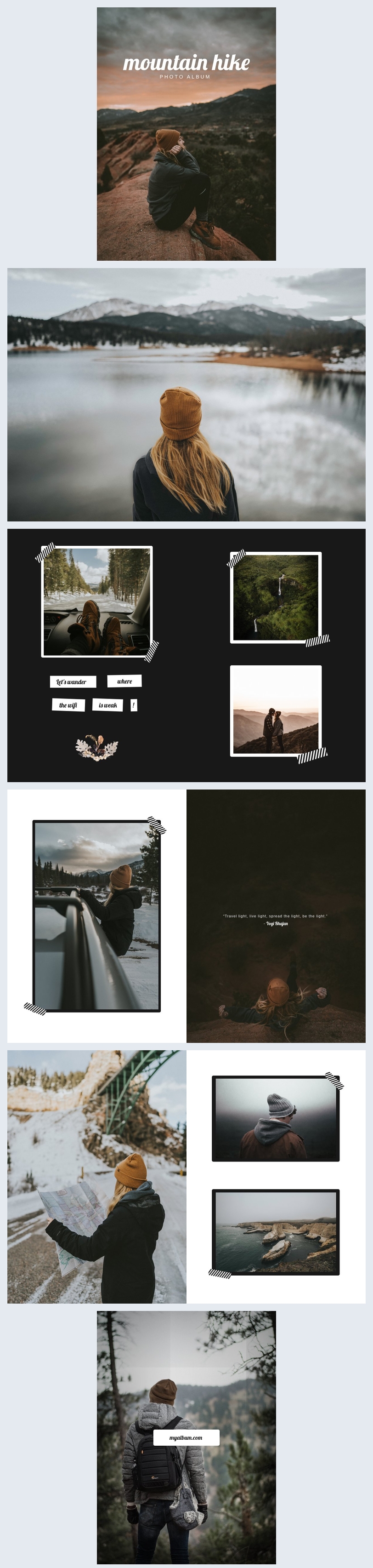 Modèle d'album photo de vacances