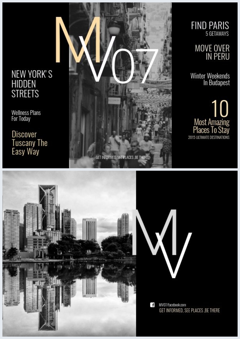 Dreifaches Broschüren-Design