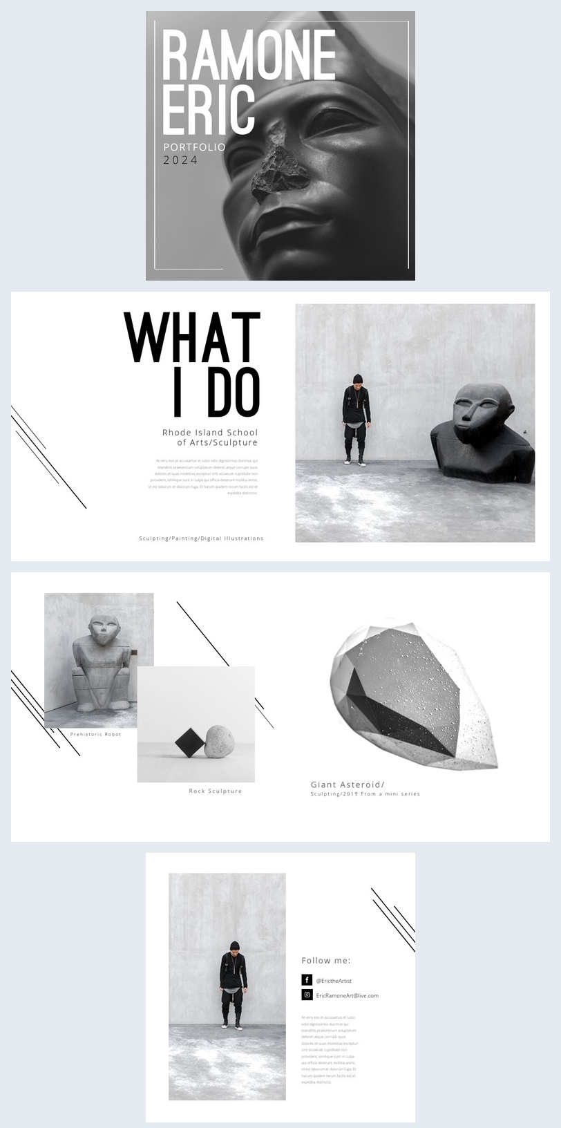 Modello Di Portfolio Artistico Minimalista Flipsnack