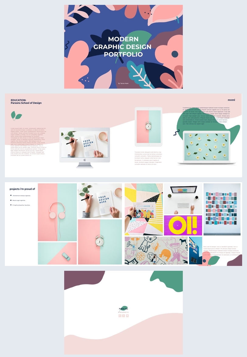 Portfolio Vorlage Im Bereich Grafikdesign Flipsnack