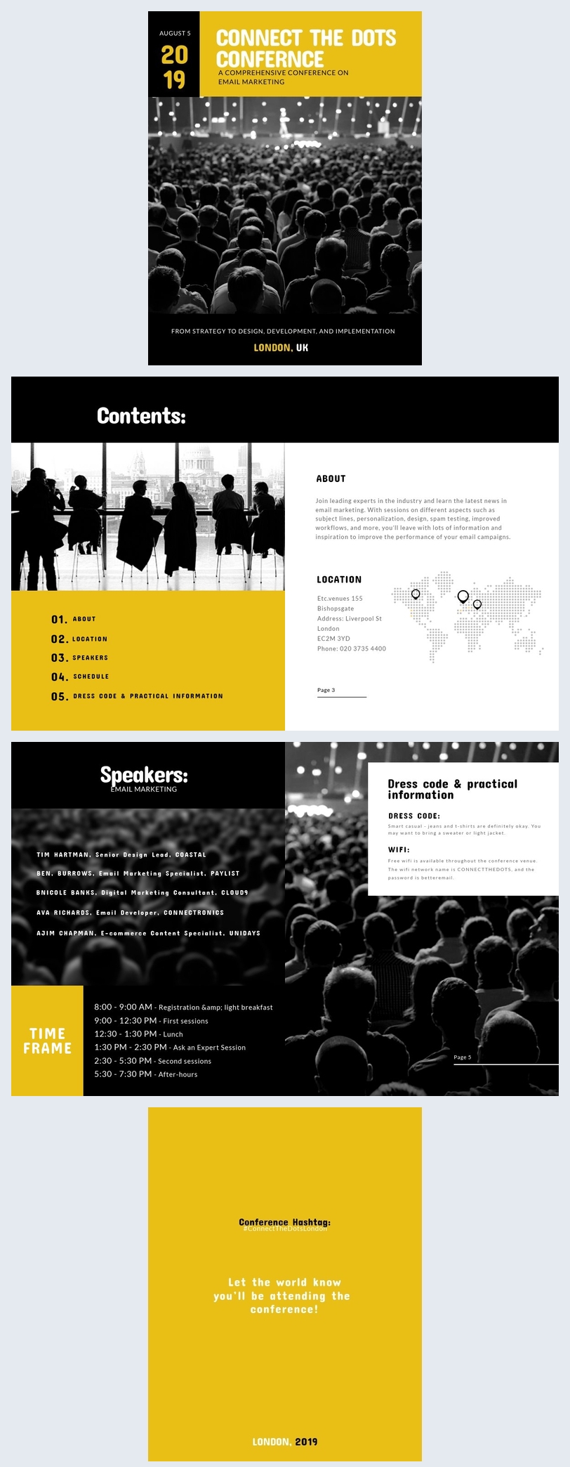 Free: Modern Conference Program Template - Flipsnack