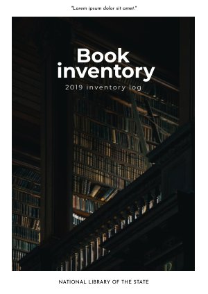 Plantilla para inventario de libros