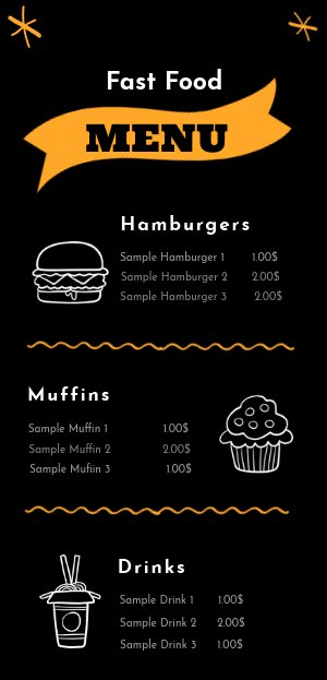 Fast Food Menu Template