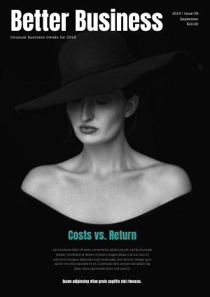 Mise en page magazine d'affaires