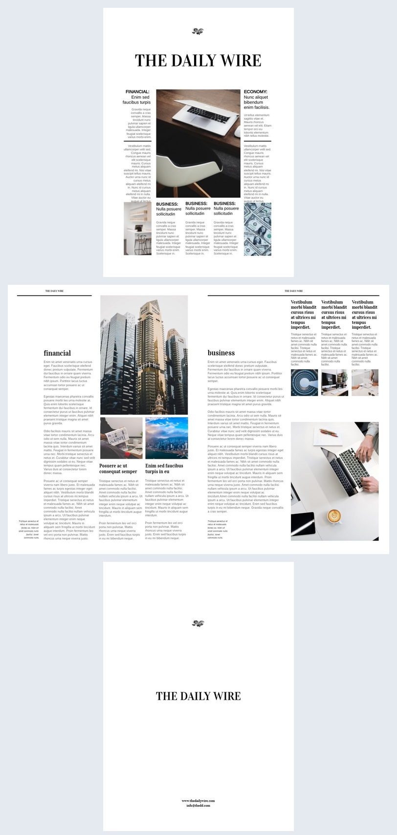 Plantilla para revista tipo periódico