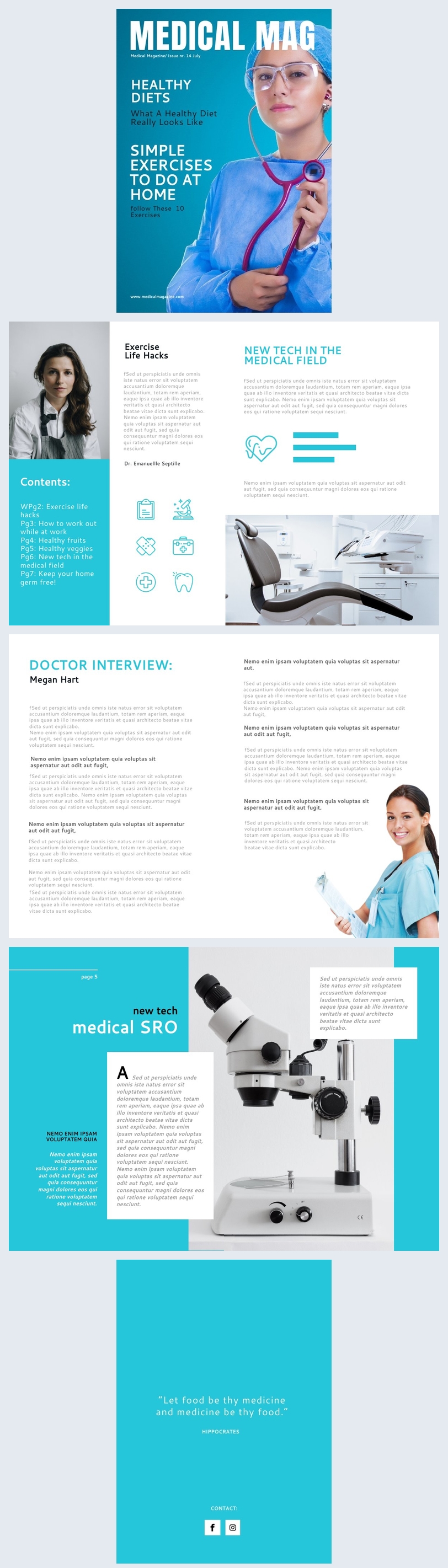 Modern HIPAA-Compliant Medical Magazine Template - Flipsnack