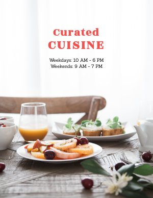 Speisekarten-Vorlage für Gerichte zum Mitnehmen