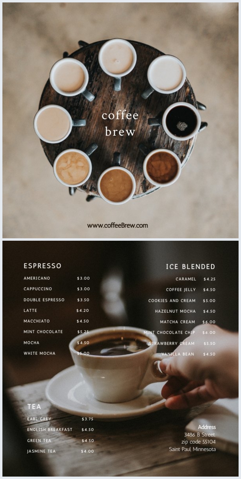 Modern Coffee Shop Menu Template Flipsnack Modern Coffee Shop Menu Template Flipsnack