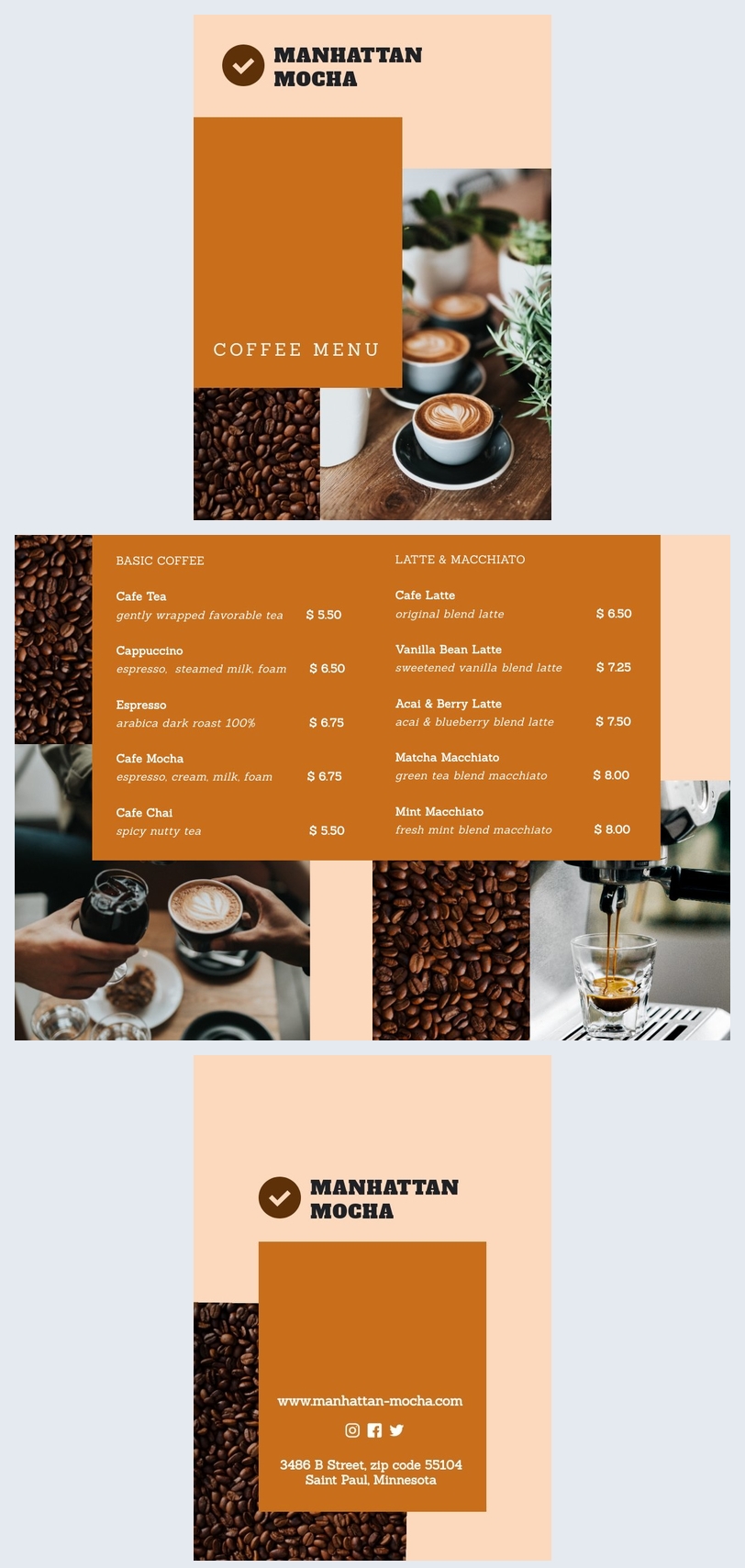 Free Modern Coffee Menu Template Flipsnack