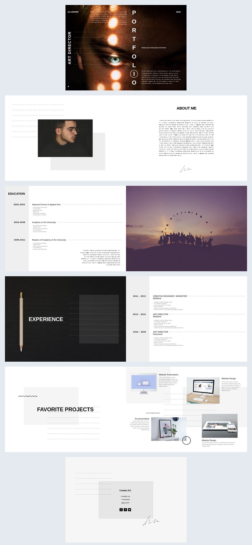 Art Director Portfolio Template Flipsnack
