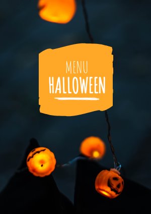 Modello per menù di Halloween