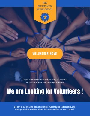 Volontär Flyer Vorlage