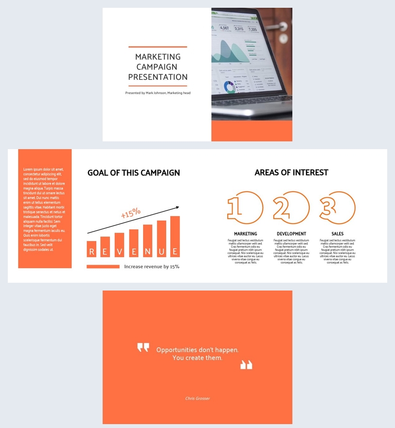 Orange Marketing Campaign Presentation Template Flipsnack