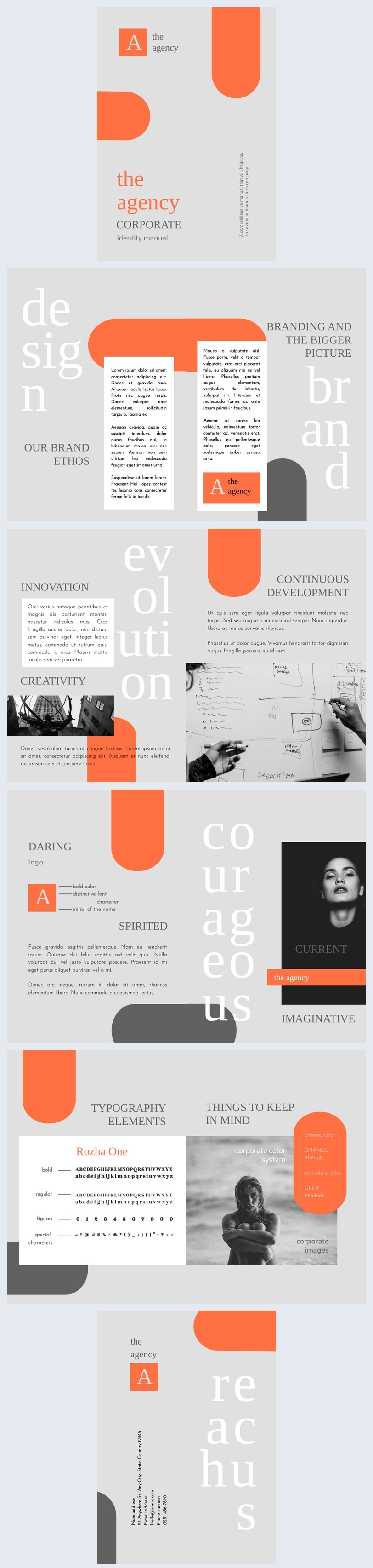 Elegante Corporate Identity Handbuch Vorlage Flipsnack