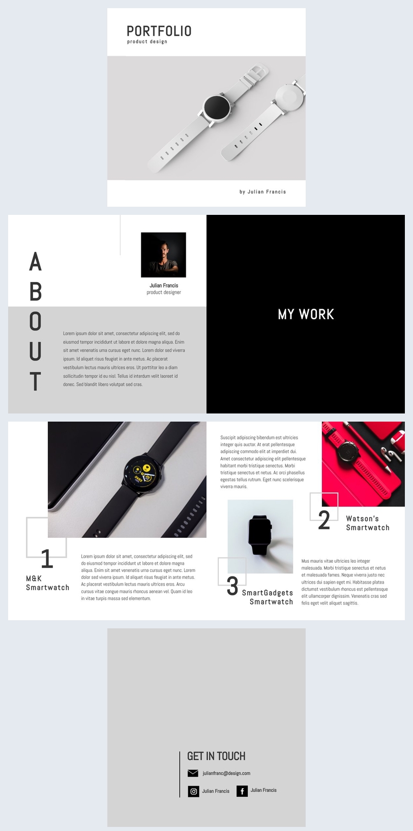 Modern Product Design Portfolio Template Flipsnack