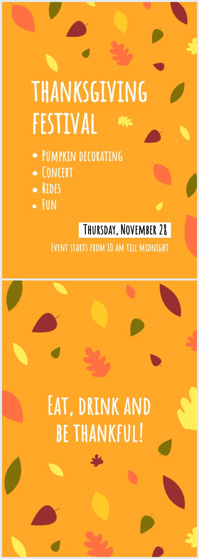 Modern Thanksgiving Program Template - Flipsnack