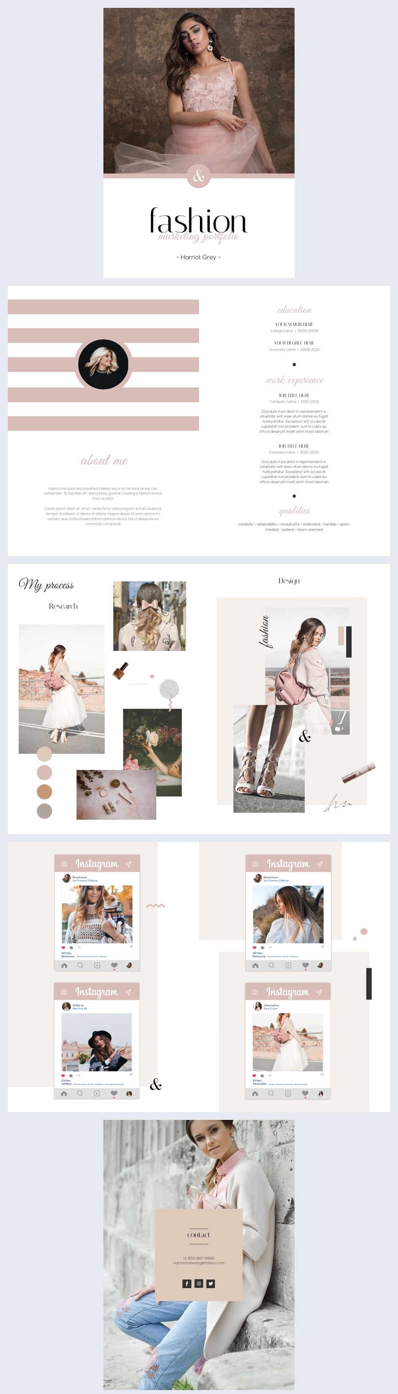 Gratis Mode Marketing Portfolio Vorlage Flipsnack