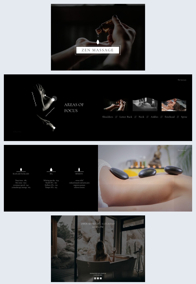 Elegante Vorlage Fur Eine Massage Broschure Flipsnack