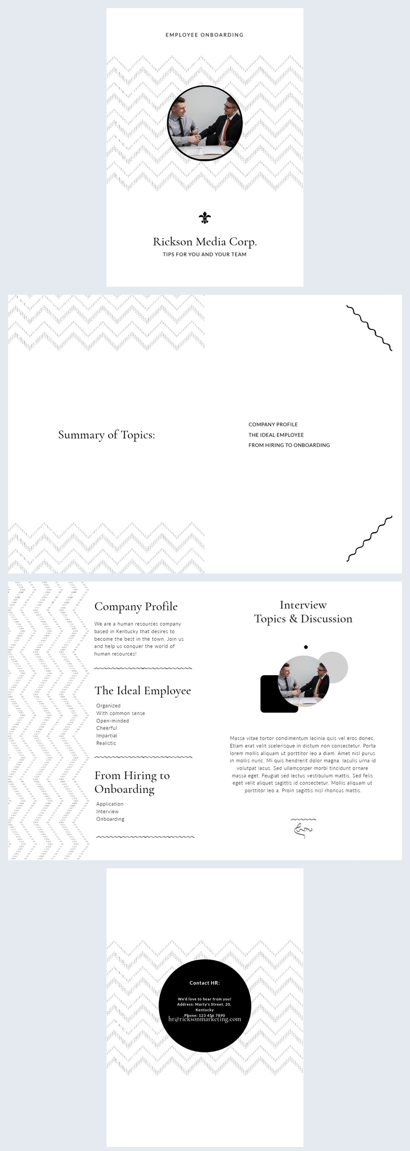 Modello per manuale del dipendente