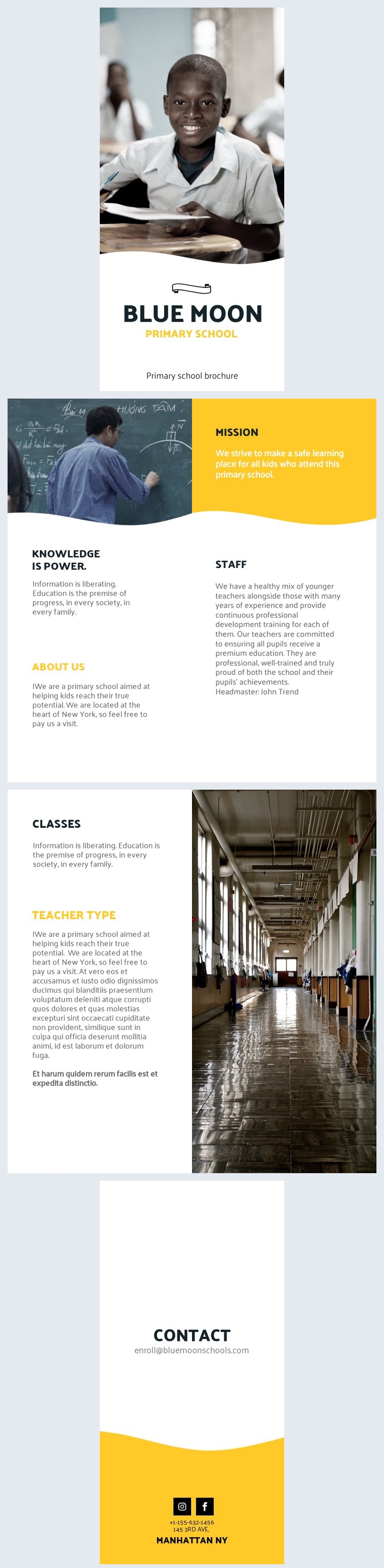 Grundschulbroschüren-Vorlage