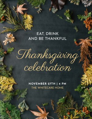 Modelo de Folheto de Ação de Graças