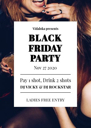 Black Friday Feest Flyer