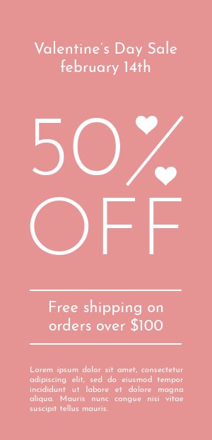 Valentijnsdag Sale Flyer Sjabloon