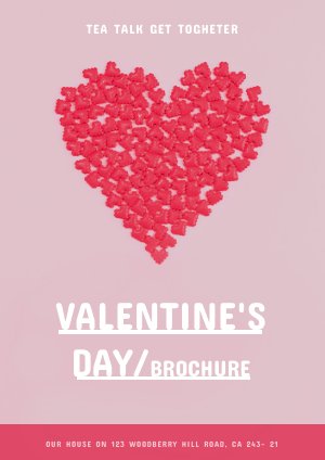 Modèle de brochure de Saint Valentin