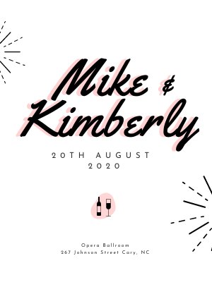 Wedding Bar Menu Template