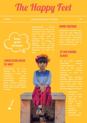 Plantilla para periódico infantil