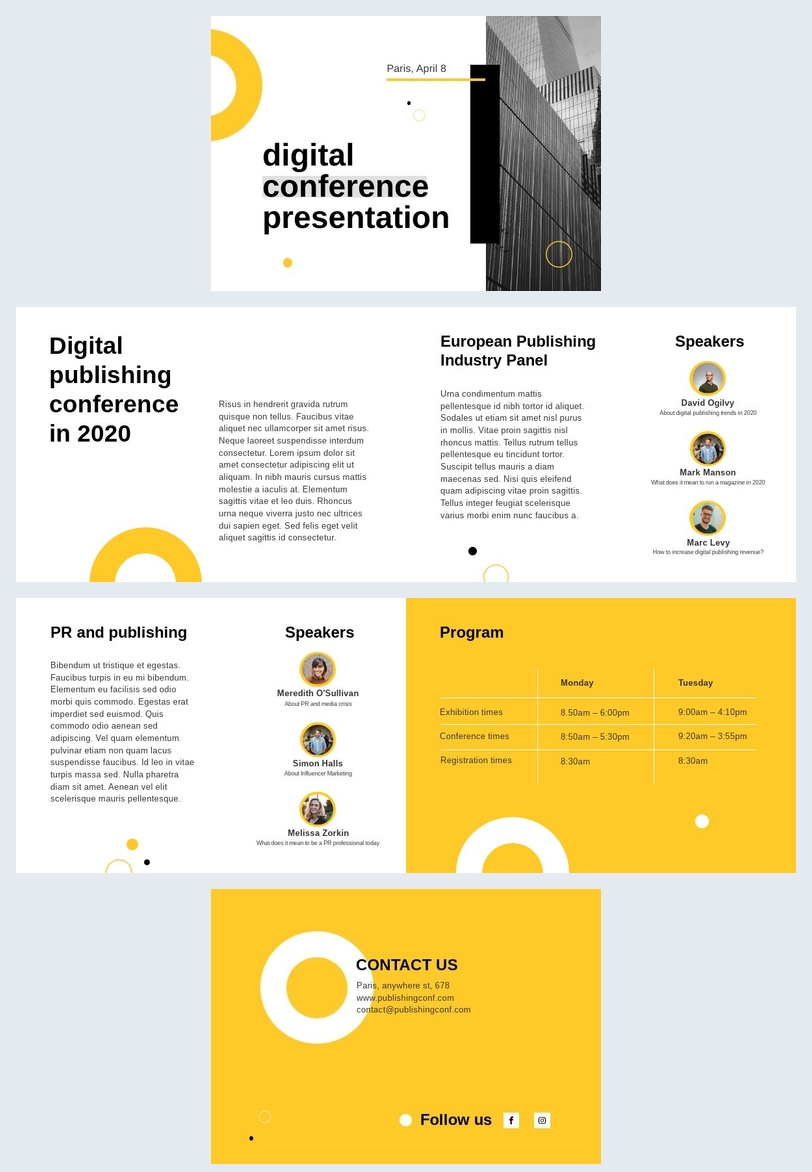 Digitale Marketing Conferentie Presentatie Sjabloon