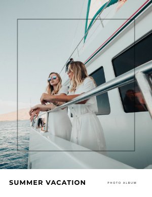 Modelo de Álbum de Fotos de Férias Elegante