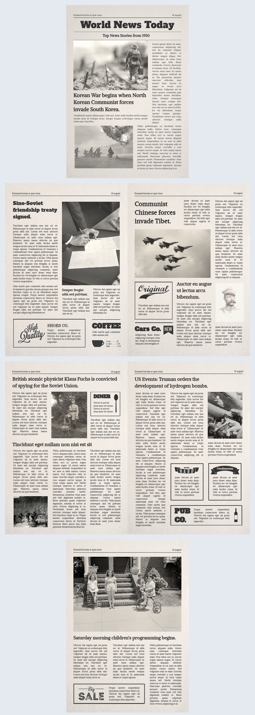 Free Old Newspaper Template - Flipsnack Intended For Blank Old Newspaper Template