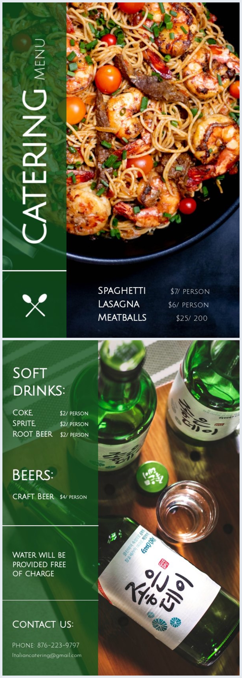 Free: Free Colorful Catering Menu Template - Flipsnack