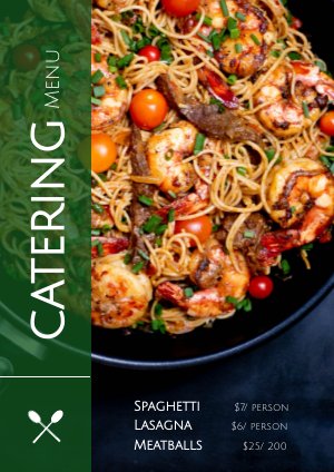 Catering menu design templates